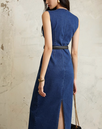 Slim fit denim dress