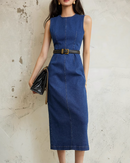 Slim fit denim dress