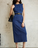 Slim fit denim dress