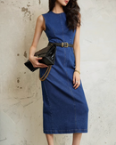 Slim fit denim dress