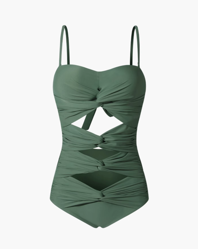 Triple knot green swimwear