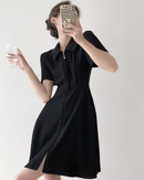 French A line long dress (ミニ丈)