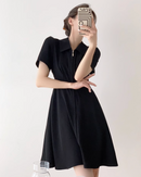 French A line long dress (ミニ丈)