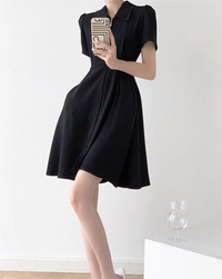 French A line long dress (ミニ丈)