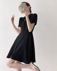 French A line long dress (ミニ丈)