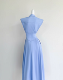 Sleeveless blue shirts dress