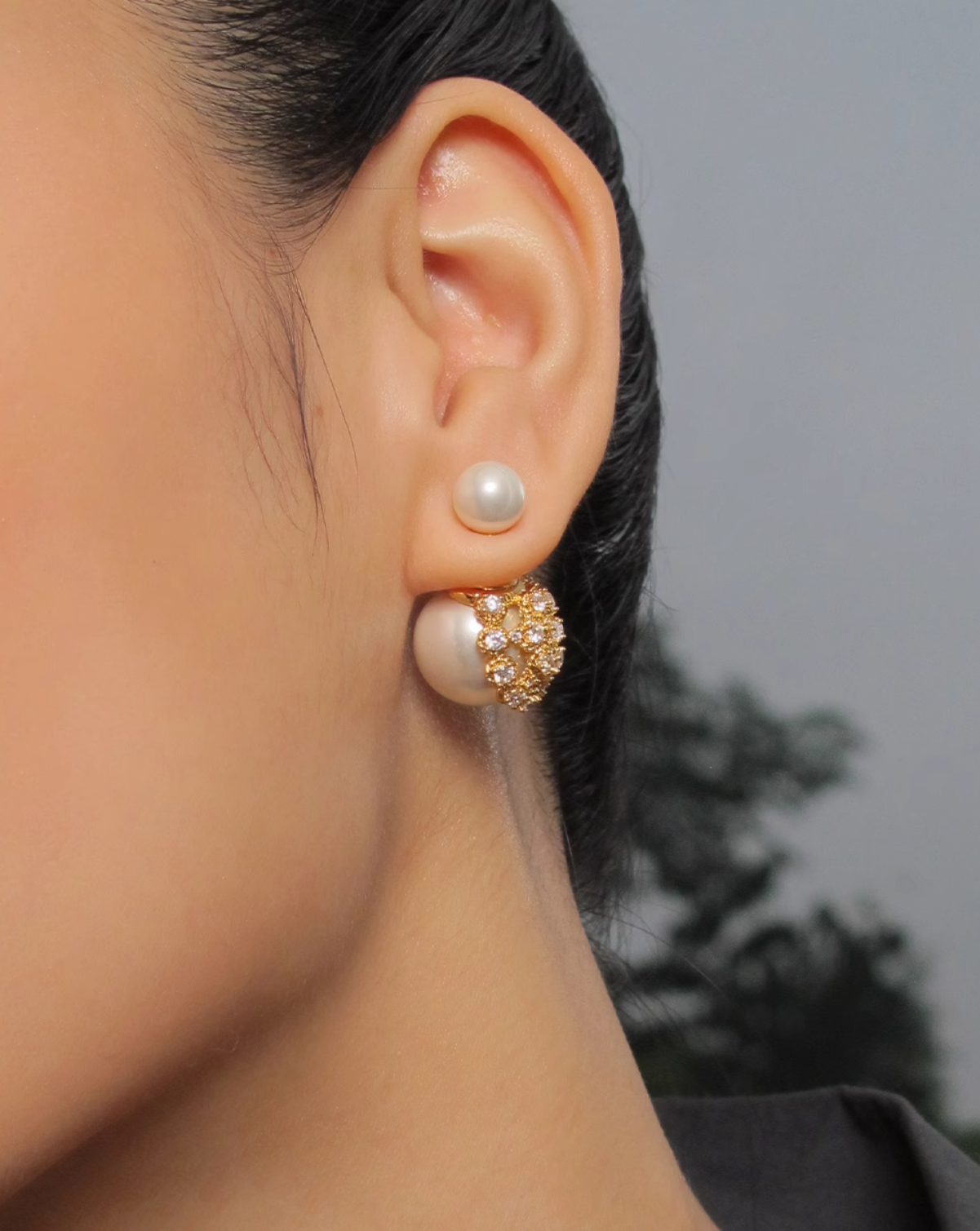 925 silver pearl earrings