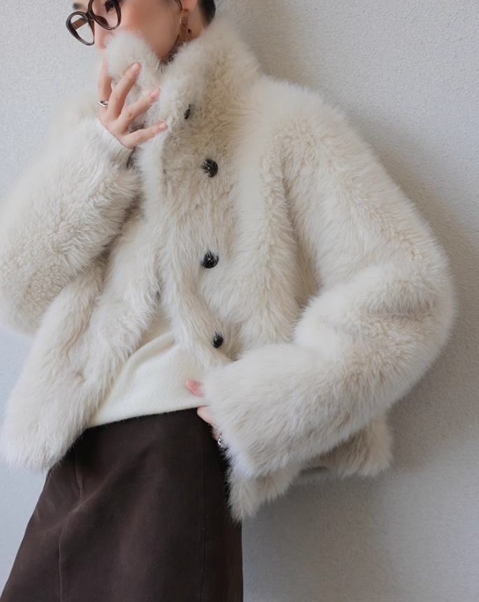 Off white sheep coat