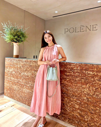 【 RINA着用 】Pink halterneck dress