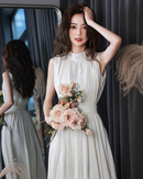 White sleeveless dress