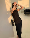 Luxury slit long dress