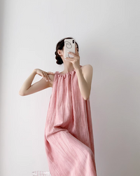 【 RINA着用 】Pink halterneck dress